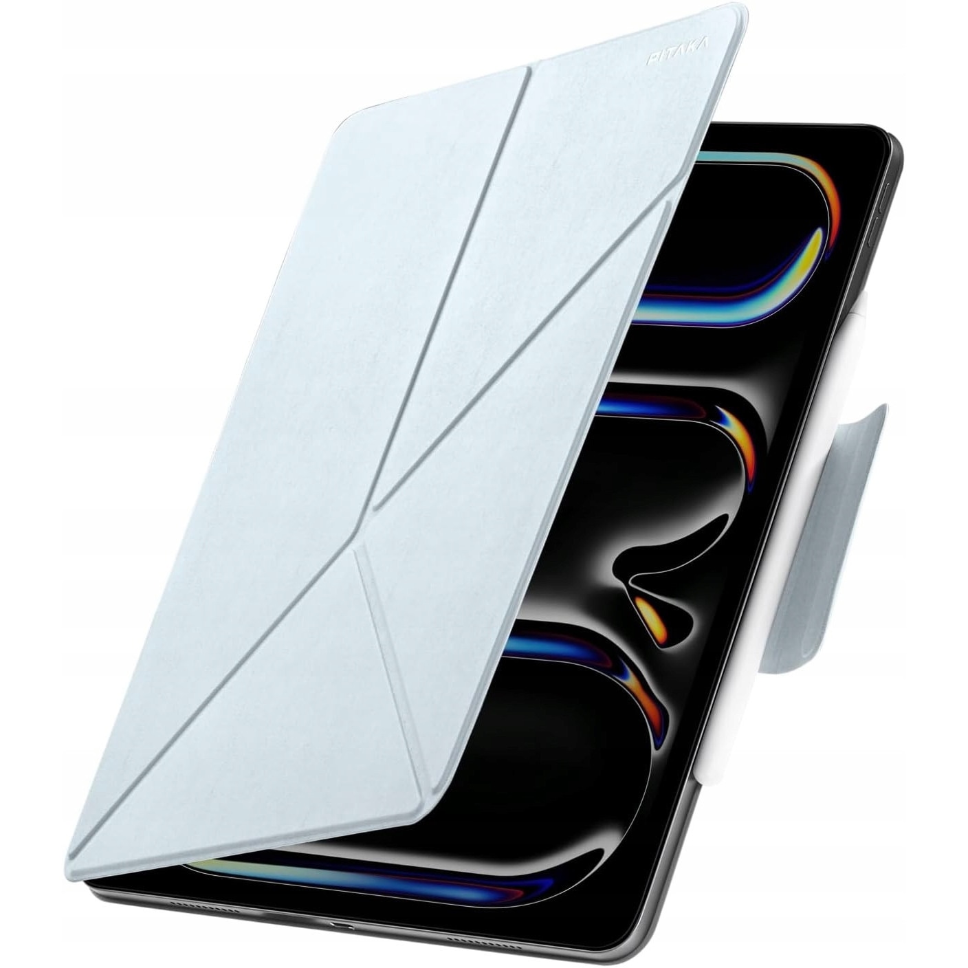Etui Pitaka MagEZ Folio 2 pentru iPad Pro 11" si Air 10.9", gri-albastru, 4 unghiuri de vizionare, functie sleep/wake