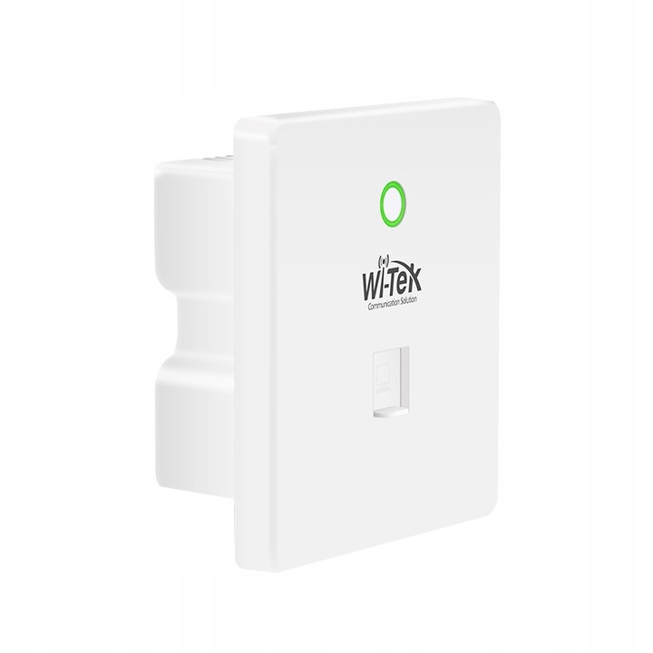 Wi-Tek WI-AP415 Wi-Fi точка за достъп, 2 Ethernet порта, 300 Mb/s на 2,4 GHz, 450 Mb/s на 5 GHz, 86x86x35mm