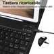 Etui cu tastatura Bluetooth pentru iPad 10.2", set cu cablu USB, negru