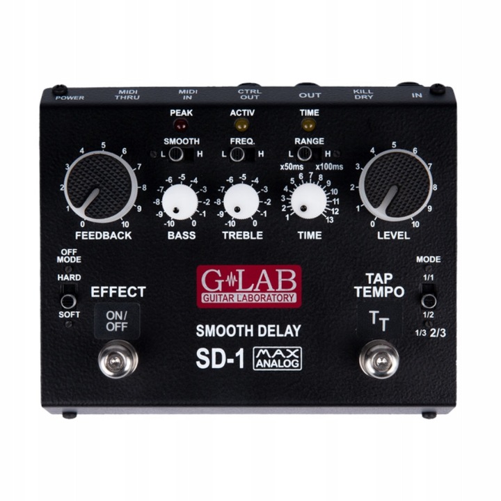 Efect G-Lab Smooth Delay SD-1, analogic, vintage, control MIDI, True Bypass