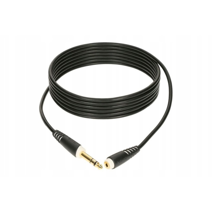 Klotz audio hosszabbító kábel, 6,35 mm jack - 3,5 mm mini jack, 6 m, fekete