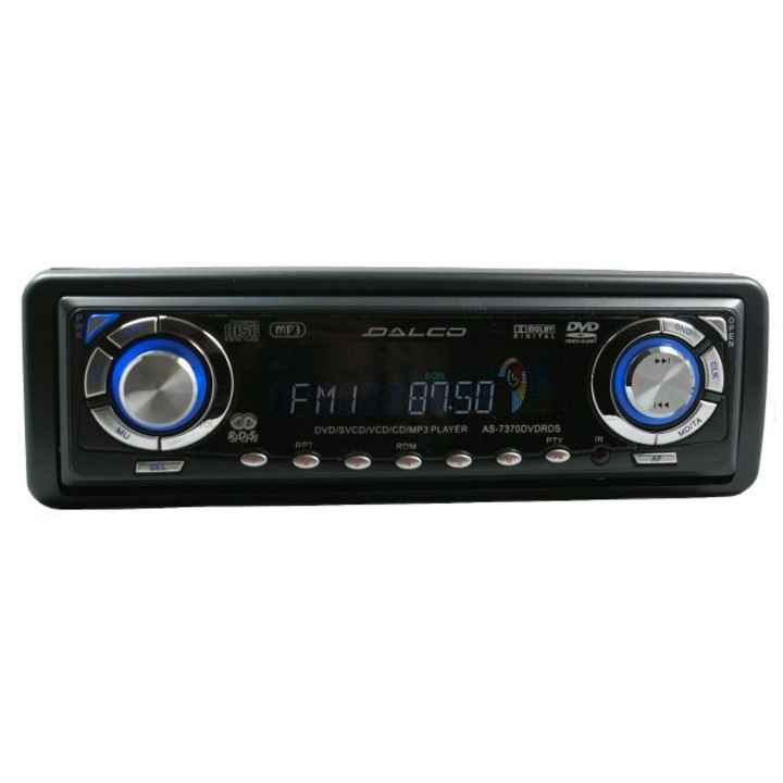 Radio auto DALCO AS-7370, 4x50W, functie Antishock, iesire pentru 2 monitoare externe, culoare neagra, dimensiune DIN1, set complet