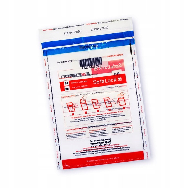 Set 100 Plicuri sigure transparente B4 250x350