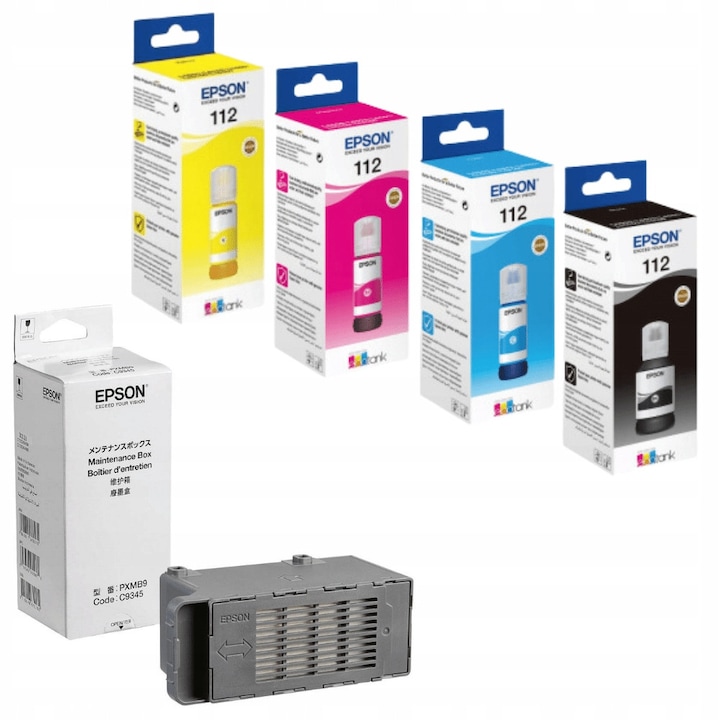 Epson 112 CMYK patronkészlet (4 db) + karbantartó doboz C12C934591
