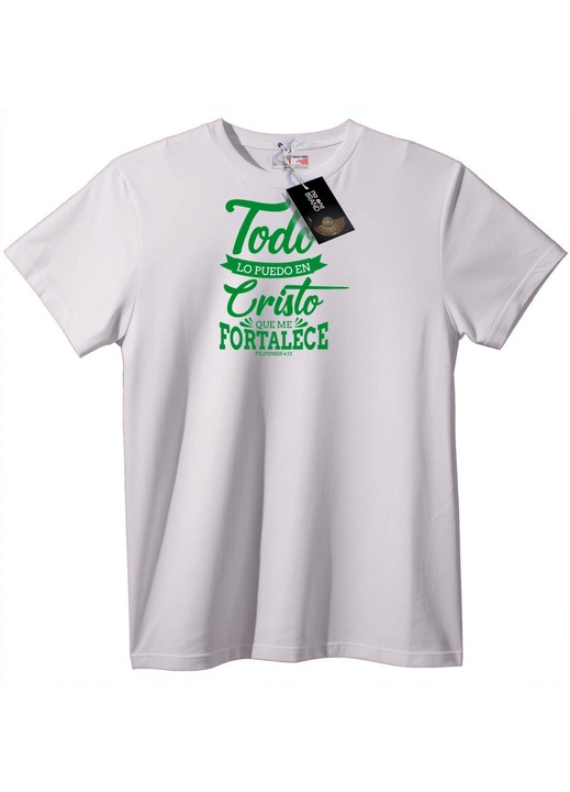Póló: Mindent megtehetek Krisztus által, Fehér, XS