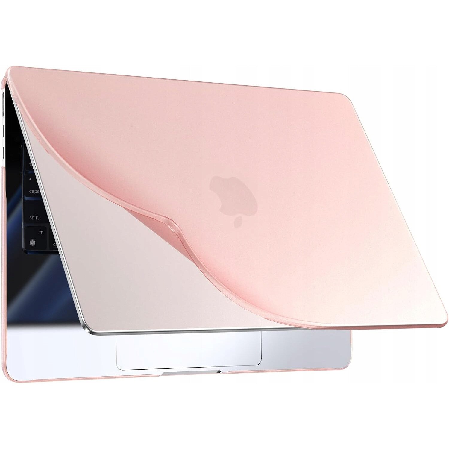 Husa pentru MacBook Air 13", roz mat, compatibila cu M2 M3 M4, set