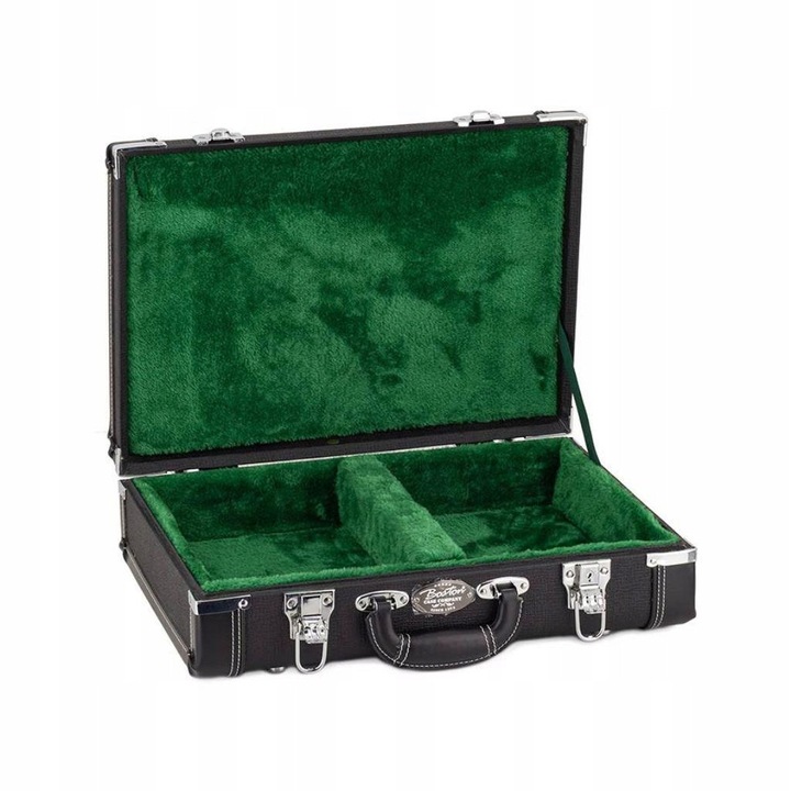 Boston BBC-4128-BK szerszámtroli, fekete, 41x28cm, zöld plüss belsővel, kivehető rekesszel