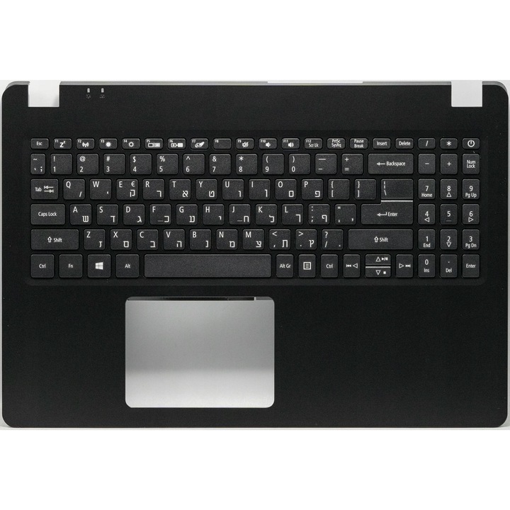 Tastatura laptop, model A315-54, layout US-INT.HEBREW, 15 inch, fara iluminare, set