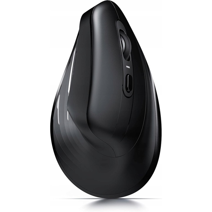 Mysca verticala fara fir, 2,4 GHz, 2400 DPI, 6 butoane, pentru dreptaci, neagra