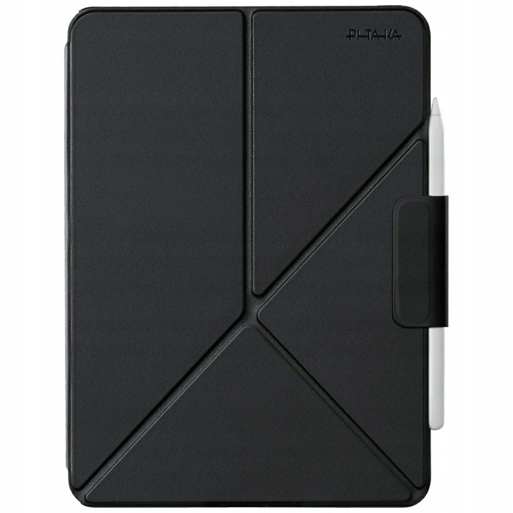 Etui pentru iPad Air 11" 2024/2022 / iPad Pro 11" 2022, Pitaka Folio 2, negru, cu suport multifunctional, protectie completa