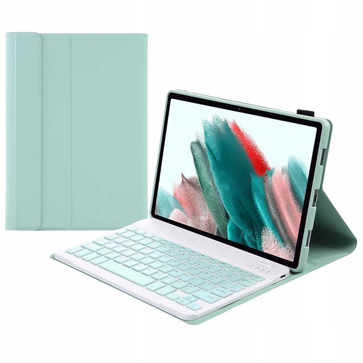 Tok billentyűzettel Samsung Galaxy Tab S8 11"-hez, 360 fokos védelem, multifunkcionális tartó, TPU, többszínű