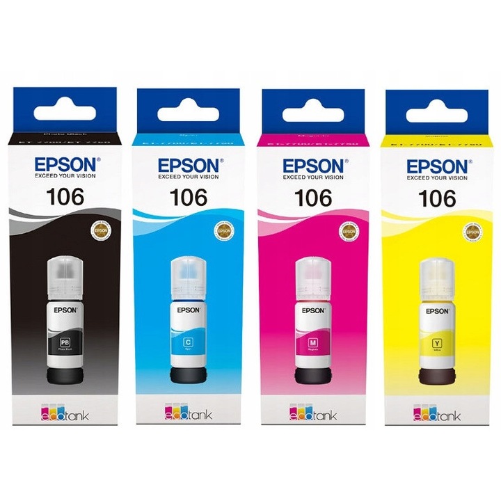 Epson EcoTank 106 tintapatron készlet, 4 szín, 70ml/darab