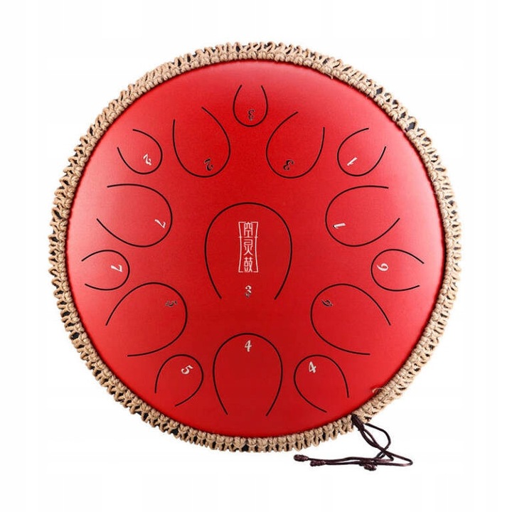 Toba cu limba 14", Hluru TY15-14-e, 15 tonuri, 9 sunete, set complet cu ciocanele, carte, geanta, multicolor
