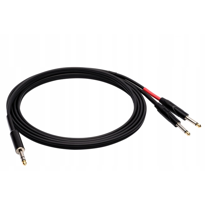 Red's Music AU1270 audiokábelek, jack 6,3 sztereó - 2 x jack 6,3 mono, 7m