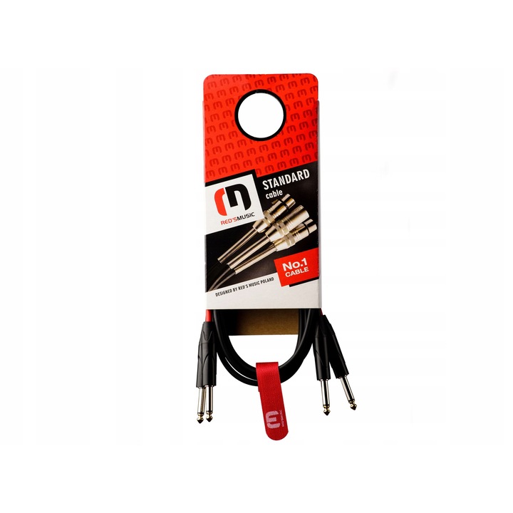 Audiokábel készlet 2x Jack 6,3 - 2x Jack 6,3, 5m, Red's Music