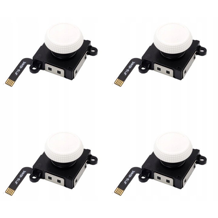 Set 4x Analog Galka Joy-Con cu Efect Halla pentru Nintendo Switch Lite OLED, Alb