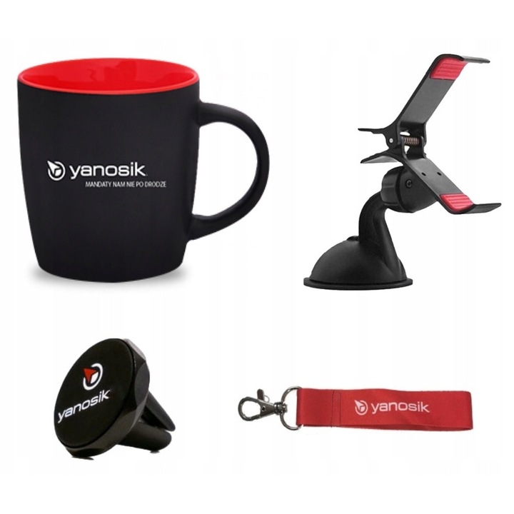 Yanosik RS radar detektor, szett tartóval, színes kijelző, Bluetooth, 57,3x91x19mm