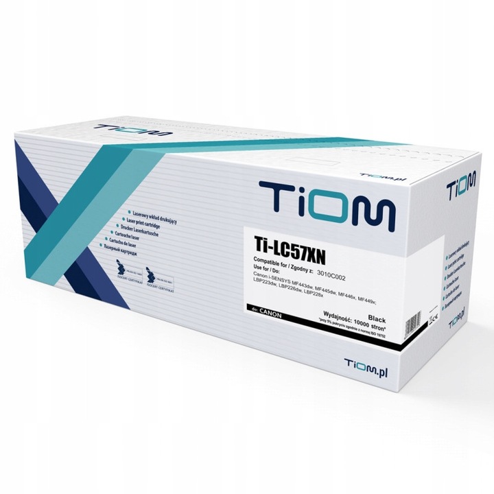 Toner TiOM CRG057HBK, 10000 oldal, fekete, i-SENSYS MF443dw/MF445dw/MF446x nyomtatókhoz