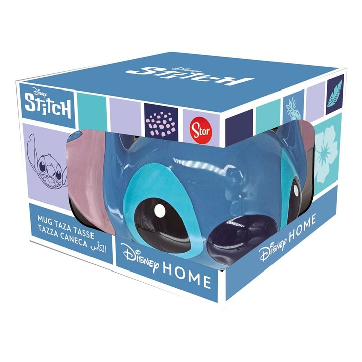 3D Stitch bögre, STOR, 385 ml, többszínű