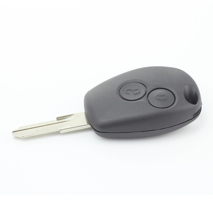 Dacia / Renault - Carcasa cheie cu 2 butoane si suport inox pentru baterie