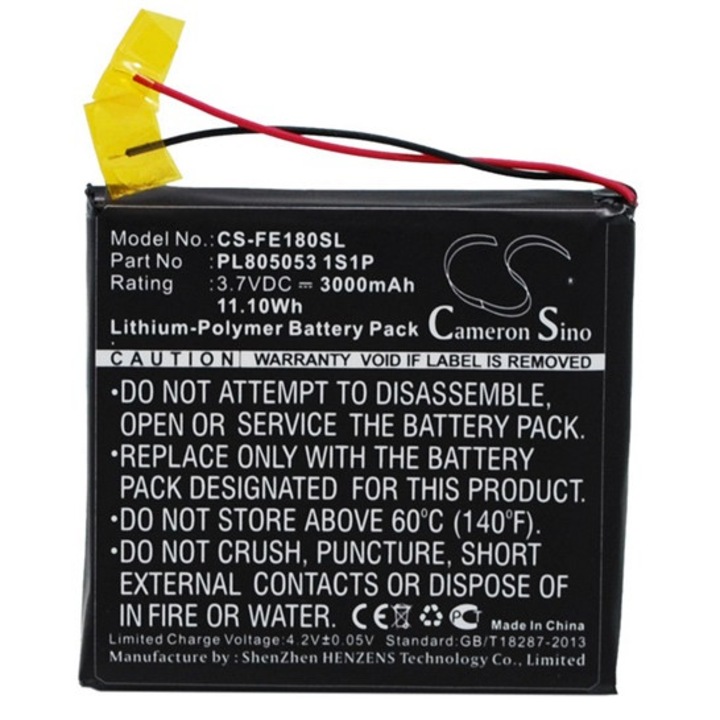 Cameron sino li-polymer akkumulátor, 3.7v, 3000mAh, kompatibilis fiio pl8050531s1p -vel