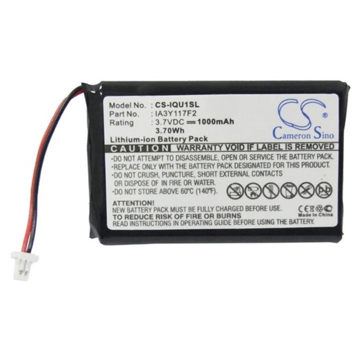 Cameron sino li-ion akkumulátor, 3.7v, 1000mAh, kompatibilis garmin ia3y117f2 -vel