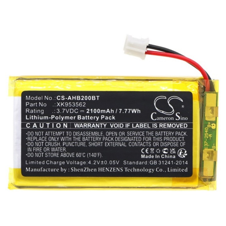 Cameron sino li-polymer akkumulátor, 3.7v, 2100mAh, kompatibilis ajax xk953562 -vel