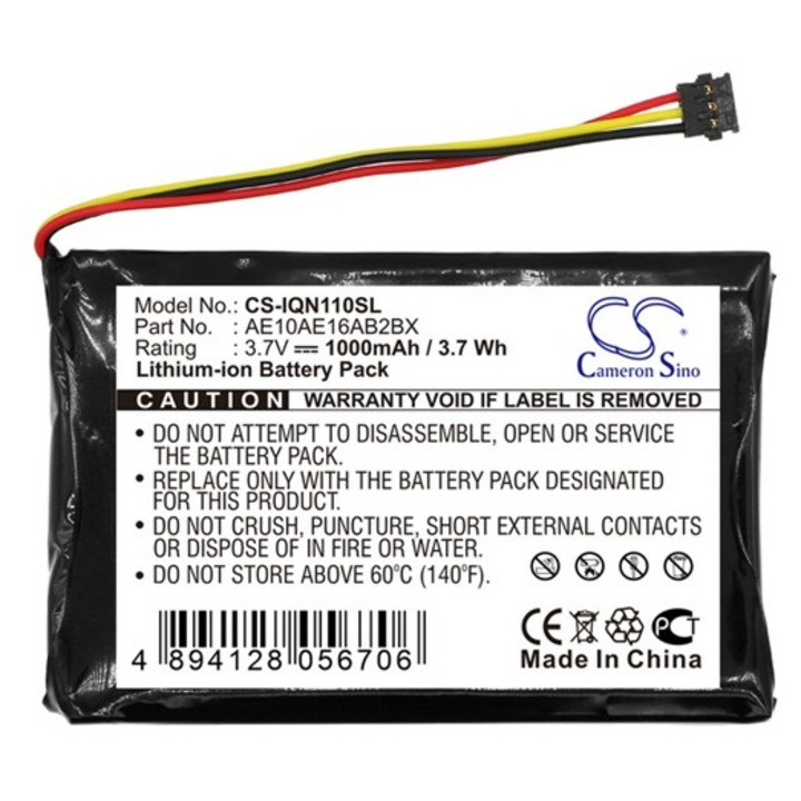 Cameron sino li-ion akkumulátor, 3.7v, 1000mAh, kompatibilis garmin ae10ae16ab2bx -vel