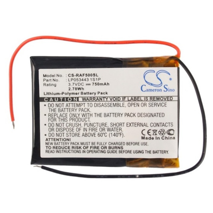 Cameron sino li-polymer akkumulátor, 3.7v, 750mAh, kompatibilis rac lp0534431s1p -vel