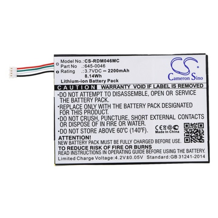 Cameron sino li-ion akkumulátor, 3.7v, 2200mAh, kompatibilis red digital cinema 645-0046 -vel