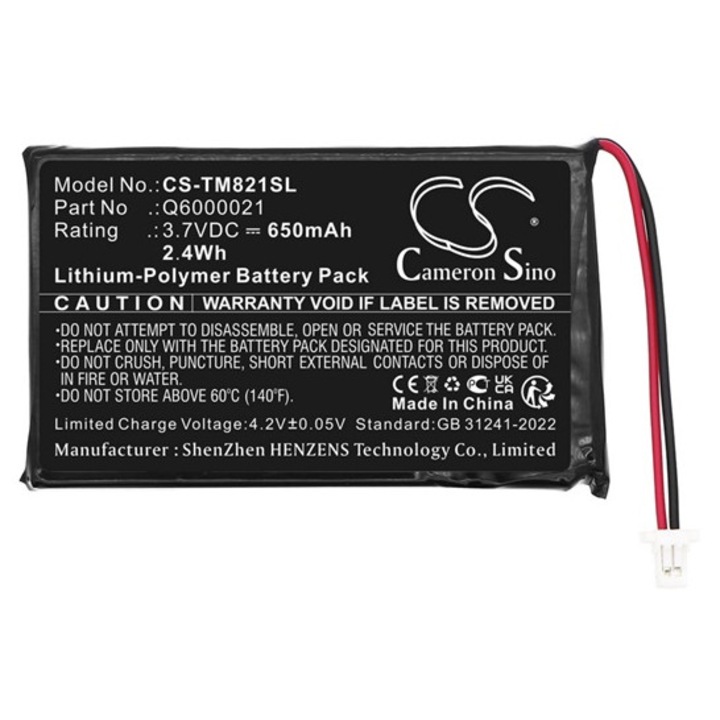 Cameron sino li-ion akkumulátor, 3.7v, 650mAh, kompatibilis tomtom q6000021 -vel