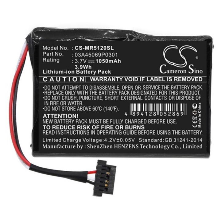 Cameron sino li-ion akkumulátor, 3.7v, 1050mAh, kompatibilis magellan 03a45069p0301 -vel