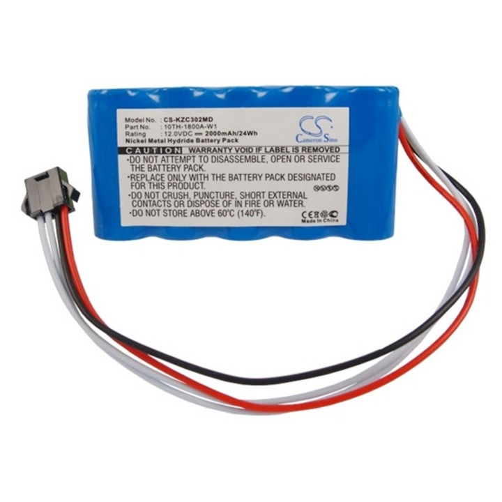 Cameron sino ni-mh akkumulátor, 12v, 2000mAh, kompatibilis kenz cardico 10th-1800a-w1 kék-vel