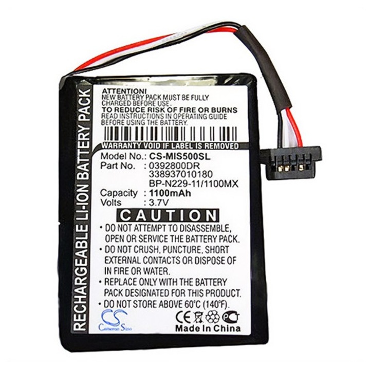 Cameron sino li-ion akkumulátor, 3.7v, 1100mAh, kompatibilis mitac bp-n229-11, 1100mx -vel