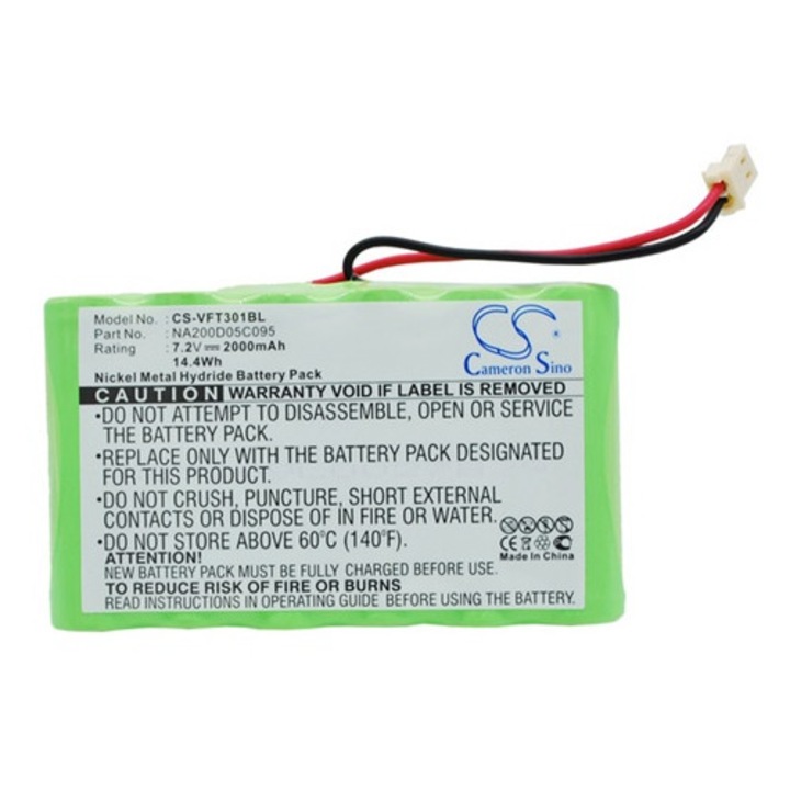 Cameron sino ni-mh akkumulátor, 7.2v, 2000mAh, kompatibilis verifone na200d05c095 zöld-vel