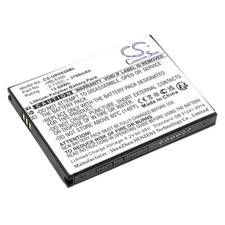 Cameron sino li-polymer akkumulátor, 3.7v, 3700mAh, kompatibilis urovo hbl6300 -vel