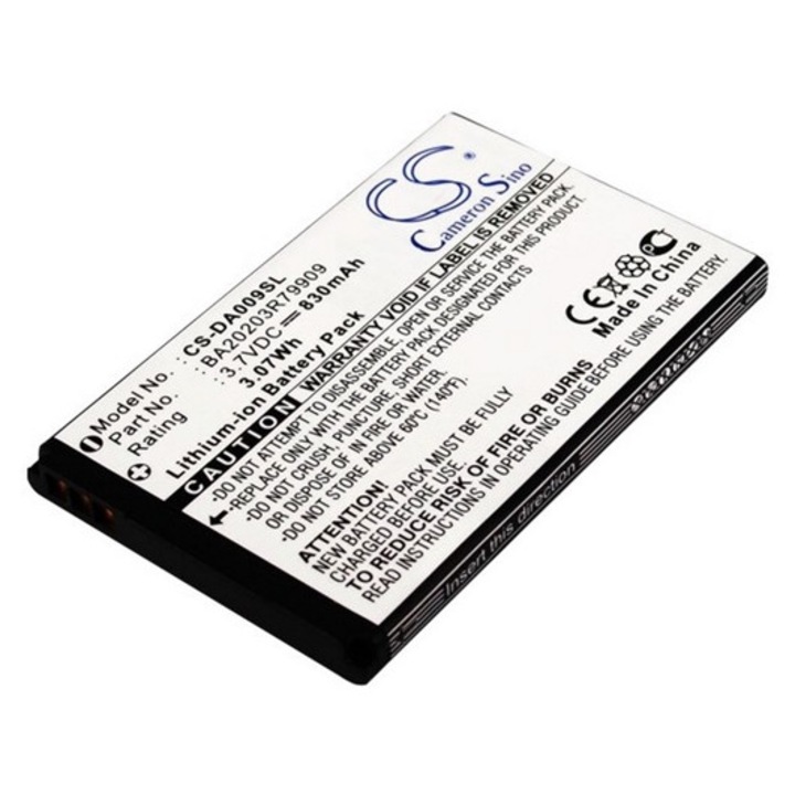 Cameron sino li-ion akkumulátor, 3.7v, 830mAh, kompatibilis creative daa-ba0009 -vel