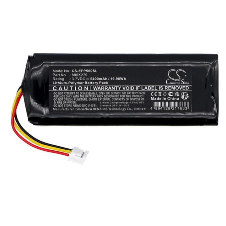Cameron sino li-polymer akkumulátor, 3.7v, 5400mAh, kompatibilis exfo 880x279 -vel