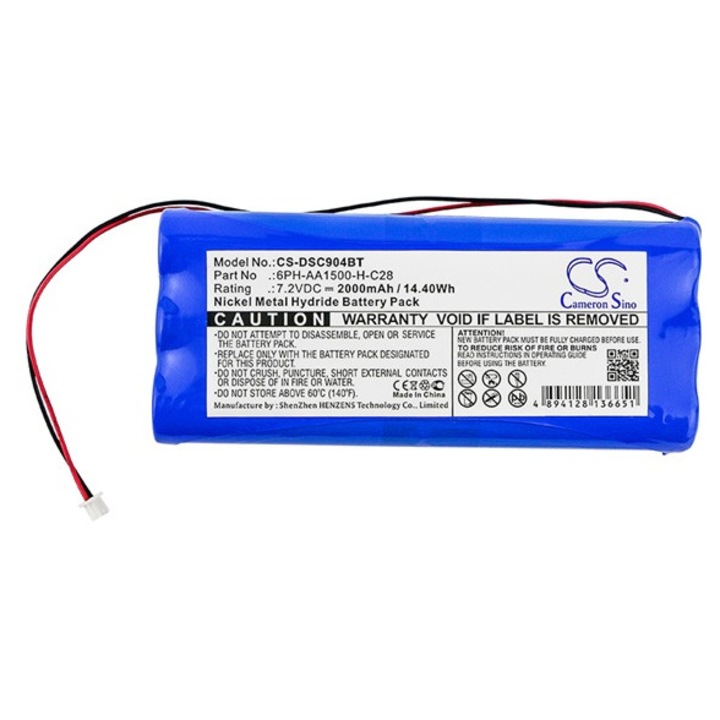 Cameron sino ni-mh akkumulátor, 7.2v, 2000mAh, kompatibilis dsc 6ph-aa1500-h-c28 kék-vel