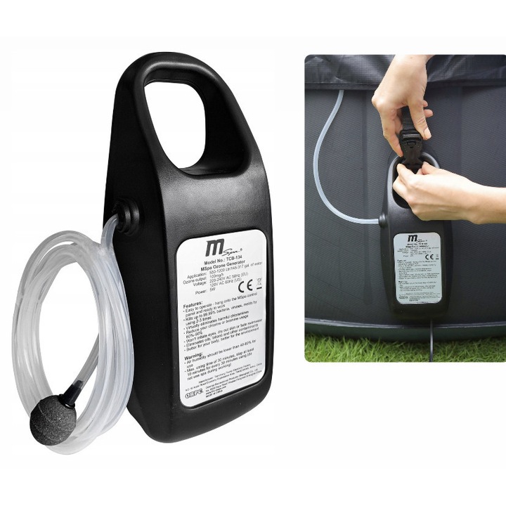 Generator ozon pentru jacuzzi, MSpa, 100mg/h, 550-1200l, 220-240V, set complet