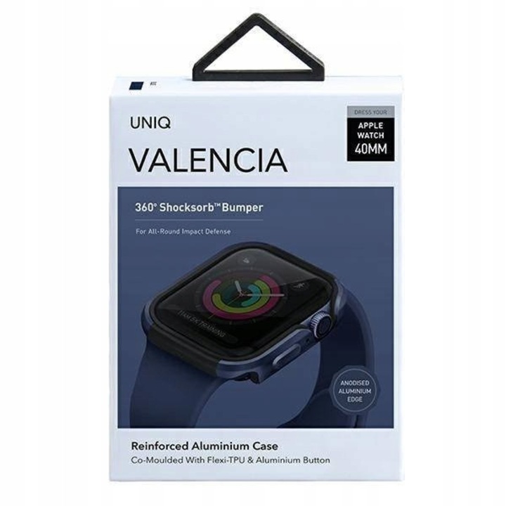 Etui UNIQ Valencia pentru Apple Watch Series 4/5/6/SE 40mm, albastru