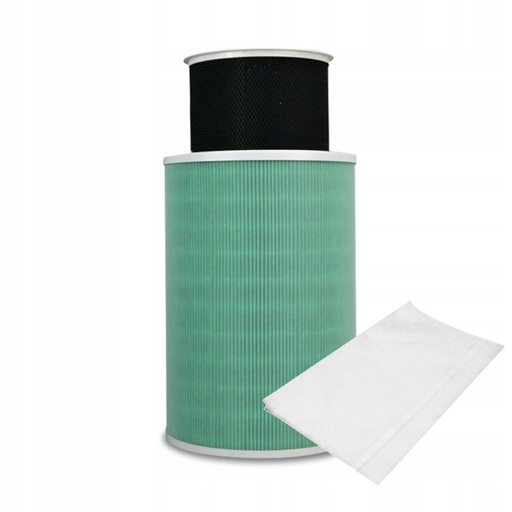 Filtru HEPA H12 pentru purificator de aer Xiaomi, anti-formaldehida, cu bumbac electrostatic, verde, 293x200mm, set 1 buc.