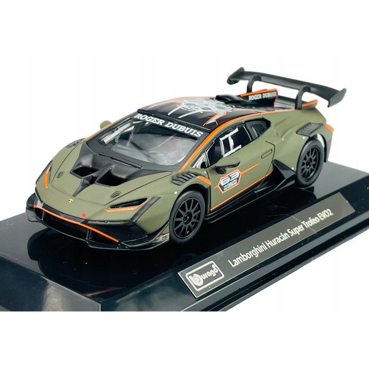 Lamborghini Huracan Super Trofeo EVO 2 autómodell, 1:43, vitrinnel, 10cm