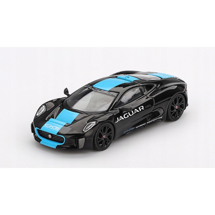 Mini GT Jaguar C-X75 kisautó, 1:64, fém, fekete
