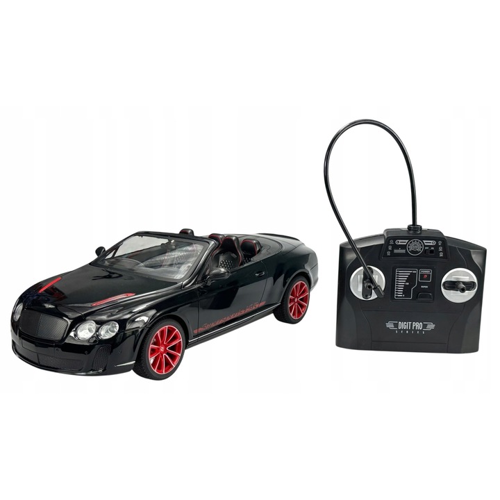 Bentley Continental Supersports ötvözet autómodell, 1:14, fekete színű színű