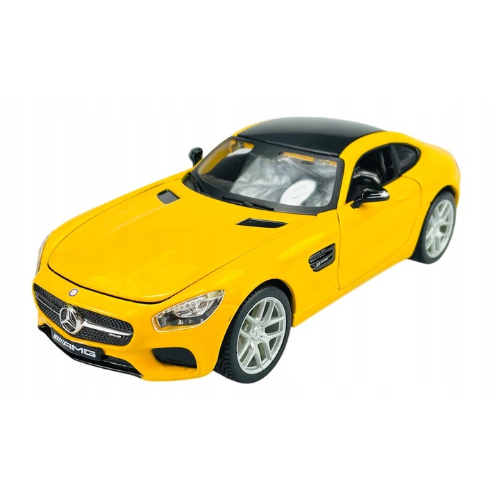 Maisto Mercedes-AMG GT fém kisautó, 1:24, sárga, 18x7cm