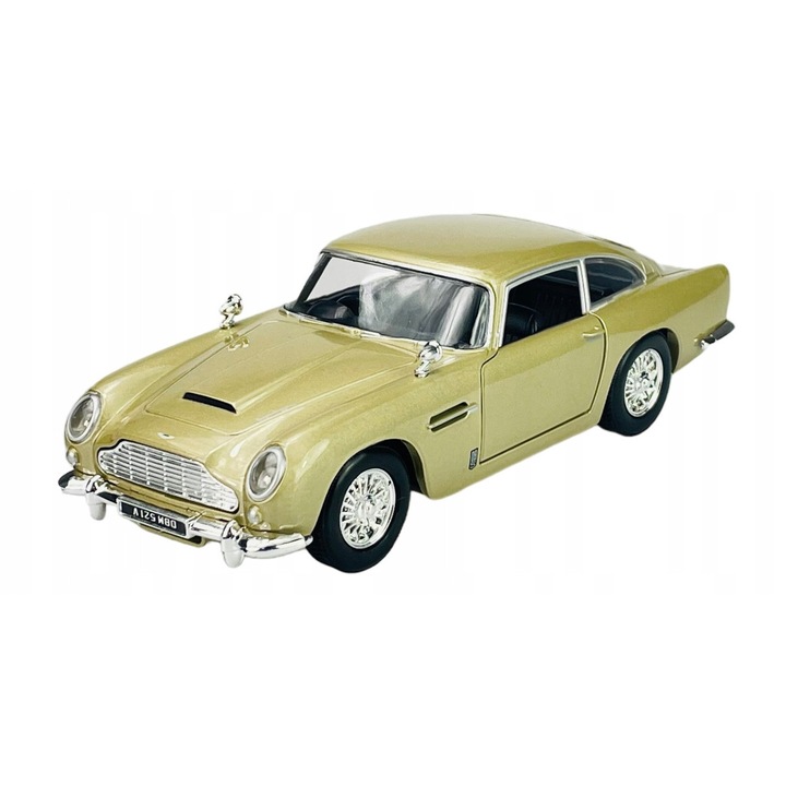 Autómodell, Aston Martin DB5, 1:24, arany, 18,5x7cm