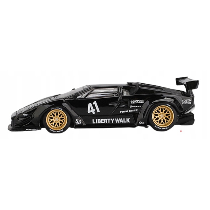 Automacheta Mini GT Lamborghini Countach LB-Works, 1:64, fekete