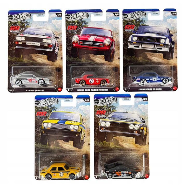 Set 5 masinute Hot Wheels Silver Series, 1:64, multicolor, 8x3cm