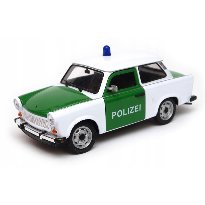 Trabant német rendőrautó 1:24, Welly, fém, műanyag